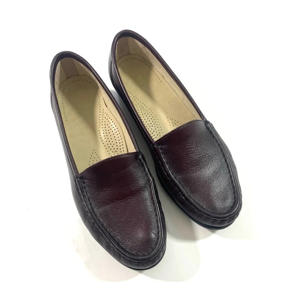 SAS Womens Simplify Leather Loafers Antique Wine - Picture 2 of 8